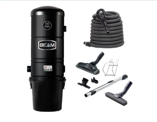 Centrální vysavač BEAM Serenity 345 Black Edition + sada s vypínáním Ergo Grip 9m
